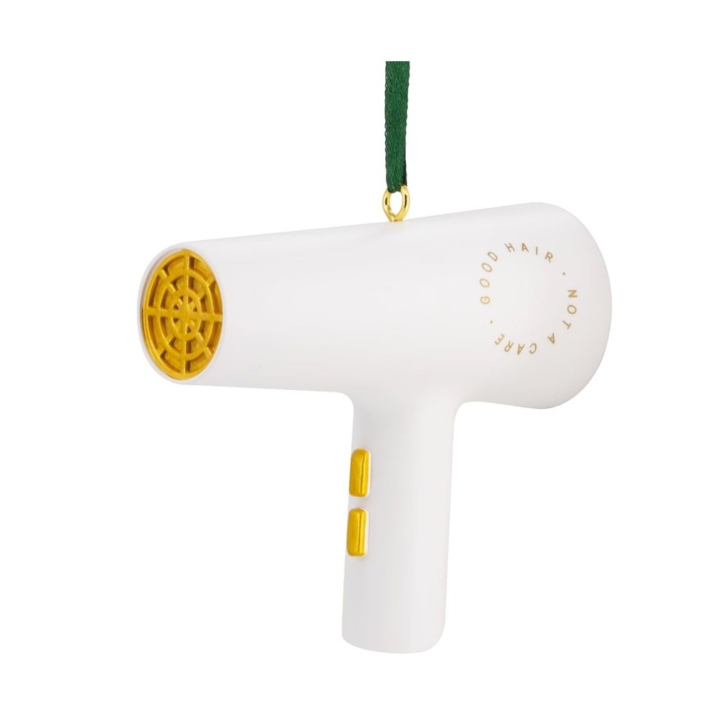 Hallmark Hairdresser Hair Dryer Christmas Ornament Good Hair Not A Care 1HG03497